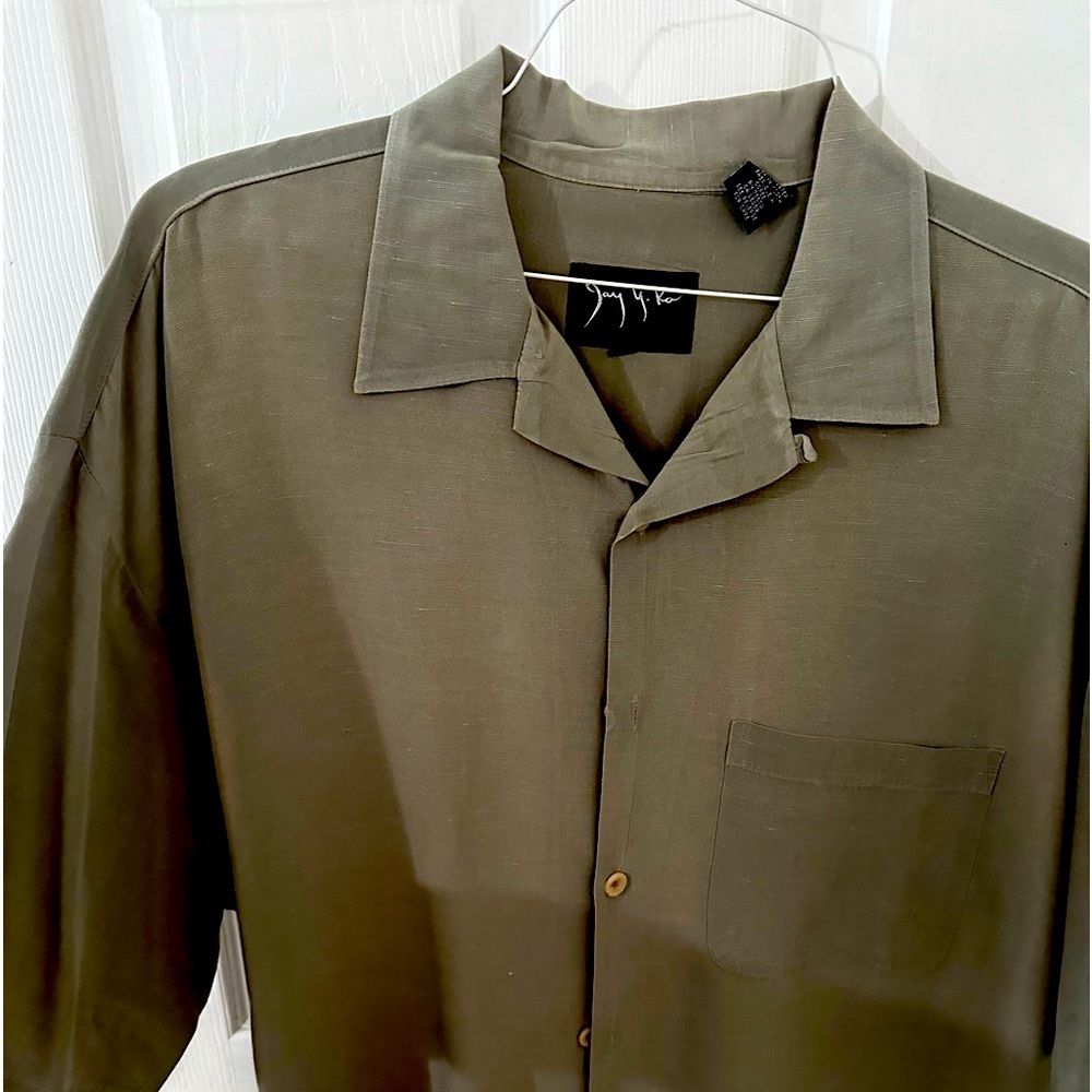 Men’s XL ,  short sleeve casual button-down shirt by KOREAN designer JAY Y KO,